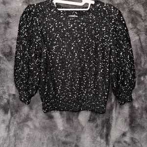 Calvin Klein Jeans Speckled Black Blouse